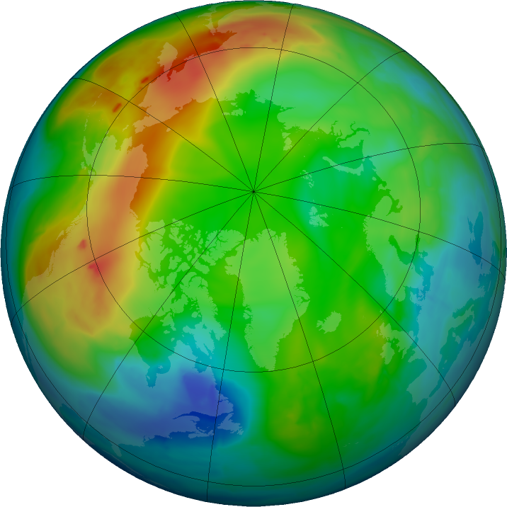 Arctic ozone map for 24 December 2015